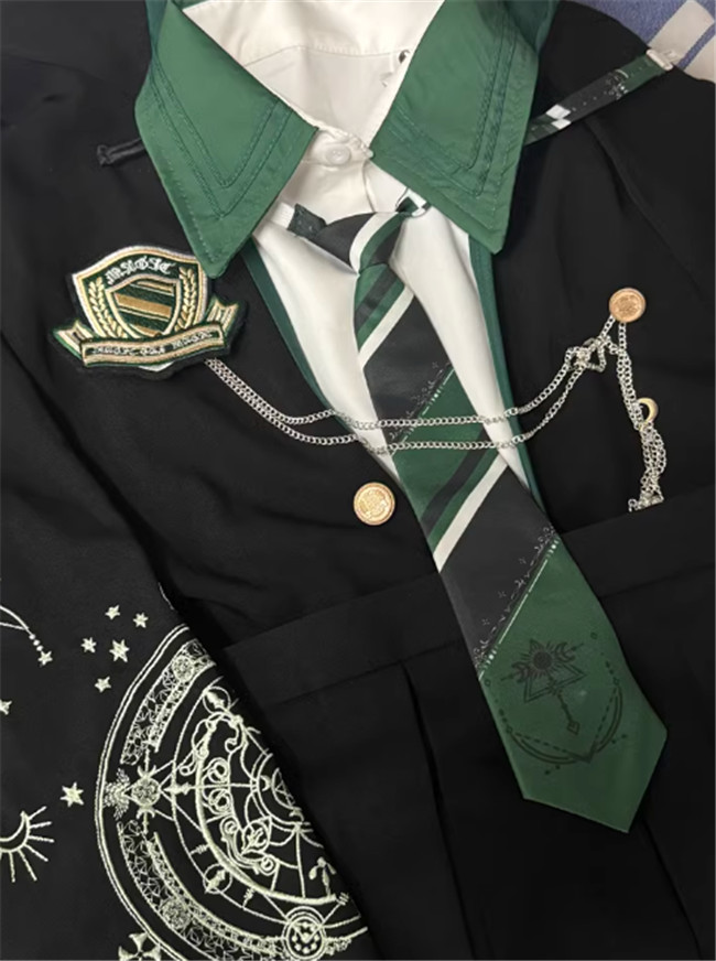 Astrologer Halloween Magic Cape, Blouse, Skirt and Necktie