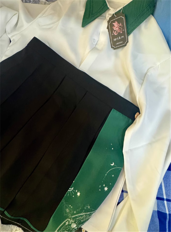 Astrologer Halloween Magic Cape, Blouse, Skirt and Necktie