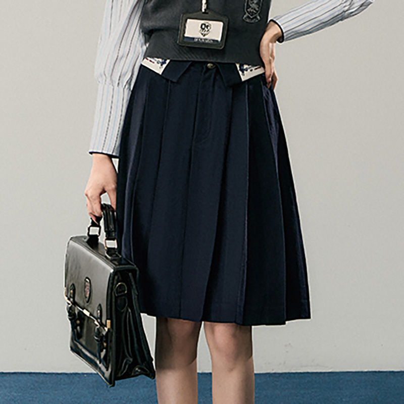 Kyouko & Harry Potter Collaborated Stripe Long Sleeves Blouse and Pleated Skirt Harry Potter Clothes