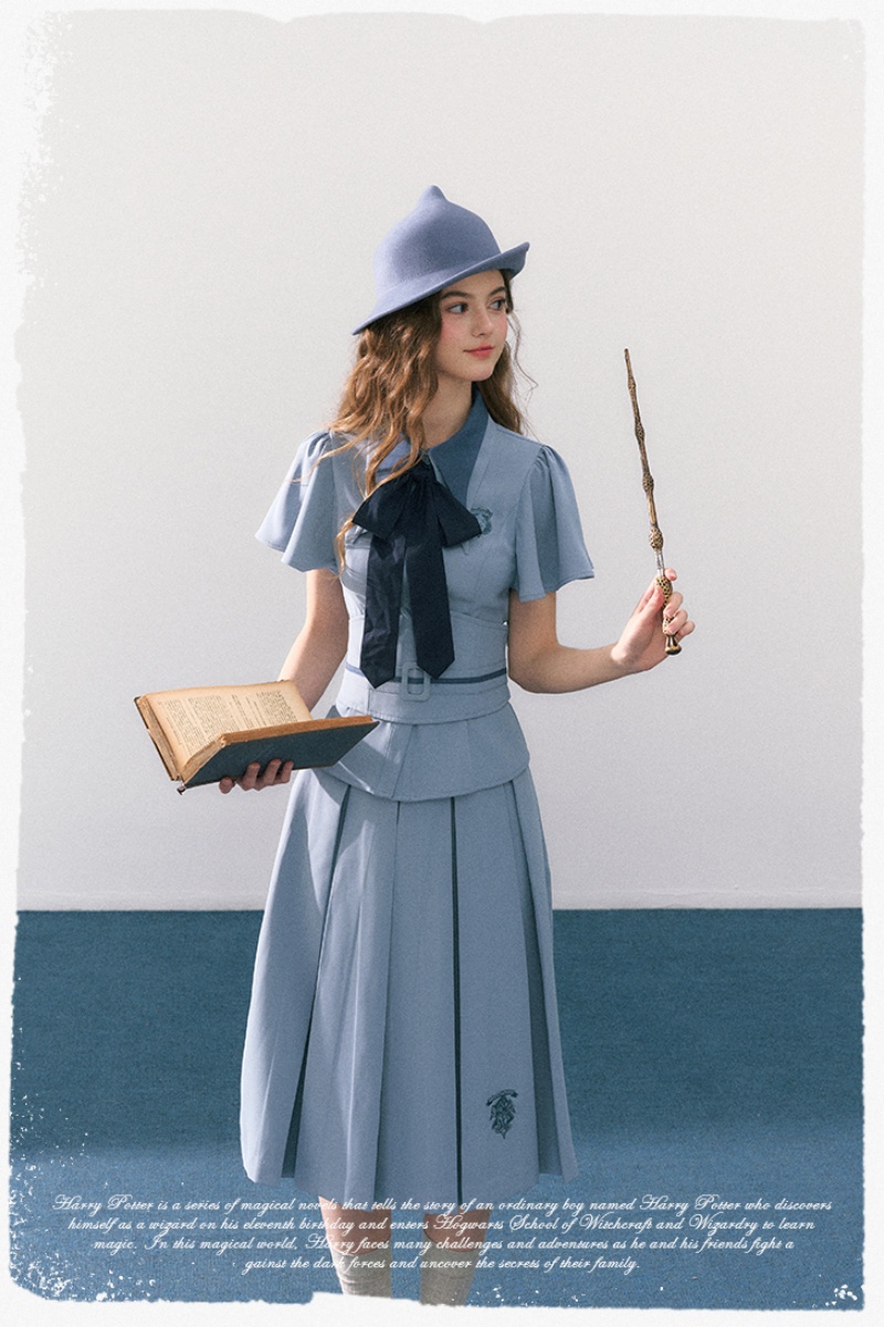 Kyouko & Harry Potter Collaborated Beauxbatons Uniform Blue Set Harry Potter Clothing
