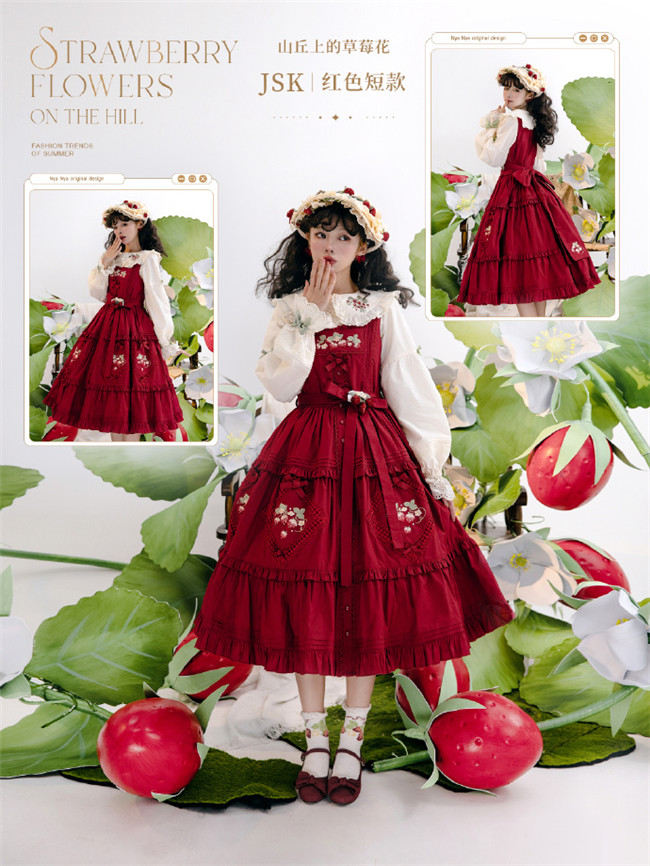 ワンピース NyaNya STRAWBERRY FLOWERS ON THE HILL ワンピース NyaNya