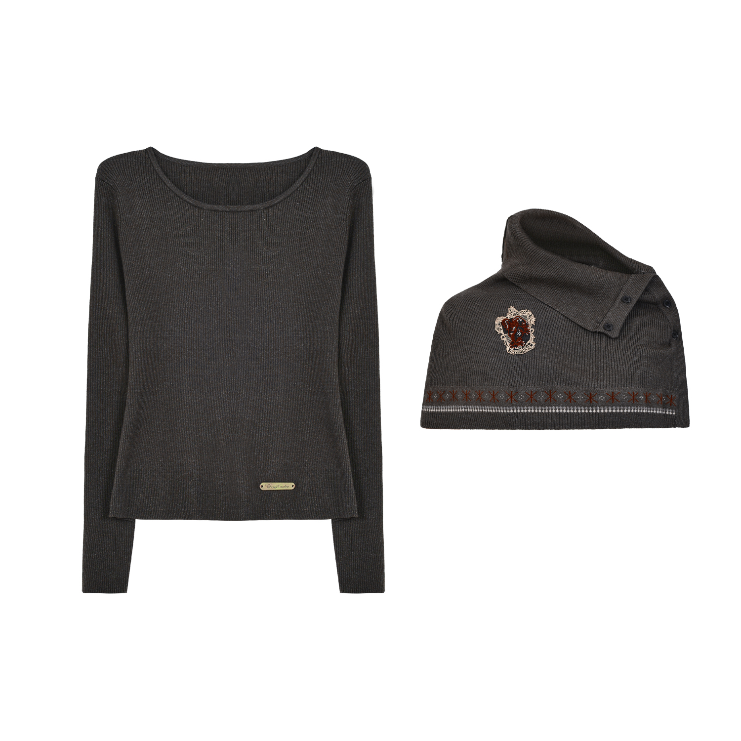 Kyouko & Harry Potter Collaborated Slim Two Pieces Top Plaid Skirt Harry Potter Outfit- Harry Potter Clothes Shopping