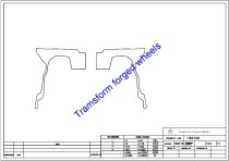 TM167001 16*7 Inch Forged Wheels Blanks Monoblock Drawing
