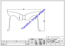 TM179501 17*9.5 Inch Forged Monoblock Wheels Blanks Drawing