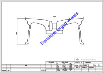 TM198003 19*8 Inch Forged Monoblock Wheels Blanks Drawing