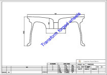 TM189003 18*9 Inch Forged Monoblock Wheels Blanks Drawing