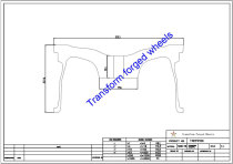 TM199501 19*9.5 Inch Forged Monoblock Wheels Blanks Drawing