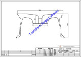 TM199508 19*9.5 Inch Forged Monoblock Wheels Blanks Drawing