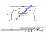 TM199006 19*9 Inch Forged Monoblock Wheels Blanks Drawing