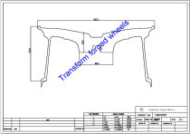 TM209507 20*9.5 Inch Forged Monoblock Wheels Blanks Drawing