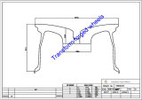 TM201105 20*11 Inch Forged Monoblock Wheels Blanks Drawing