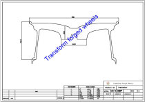 TM208507 20*8.5 Inch Forged Monoblock Wheels Blanks Drawing