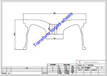 TM209001 20*9 Inch Forged Monoblock Wheels Blanks Drawing