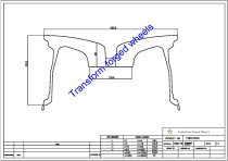 TM201004 20*10 Inch Forged Monoblock Wheels Blanks Drawing