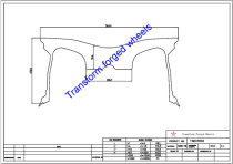 TM209004 20*9 Inch Forged Monoblock Wheels Blanks Drawing