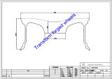 TM219001 21*9 Inch Forged Monoblock Wheels Blanks Drawing