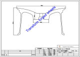 TM201108 20*11 Inch Forged Monoblock Wheels Blanks Drawing