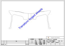 TM229001 22*9 Inch Forged Monoblock Wheels Blanks Drawing