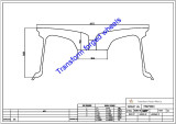 TM229004 22*9 Inch Forged Monoblock Wheels Blanks Drawing