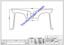 TM2210502 22*10.5 Inch Forged Monoblock Wheels Blanks Drawing