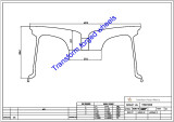 TM221003 22*10 Inch Forged Monoblock Wheels Blanks Drawing