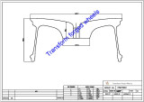 TM229003 22*9 Inch Forged Monoblock Wheels Blanks Drawing