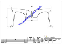 TM229503 22*9.5 Inch Forged Monoblock Wheels Blanks Drawing TM229503 22*9.5 Inch Forged Monoblock Wheels Blanks Drawing