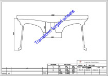 TM229505 22*9.5 Inch Forged Monoblock Wheels Blanks Drawing