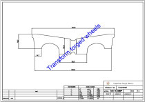 TC200005 20 Inch Forged Aluminum Raw Center Disk Blanks Drawing