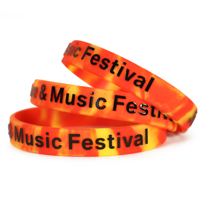 AFHOISDZ Custom Silicone Wristbands “Embossed paint” Width: 12mm (1/2 Inch)