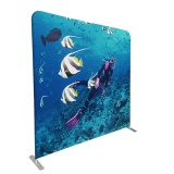 17ft Straight Back Wall Display with Custom Fabric Graphic (Graphic size 5100*2300mm）