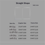 20ft Straight Back Wall Display with Custom Fabric Graphic (Graphic size 6080*2300mm）