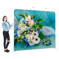 17ft Straight Back Wall Display with Custom Fabric Graphic (Graphic size 5100*2300mm）