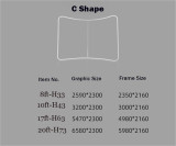 17ft Curved Back Wall Display with Custom Fabric Graphic (Graphic 5470*2300mm）