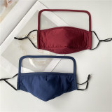 New Style Cotton Face Mask with Transparent Shield Protective integrated mask(Not Include Fiter)