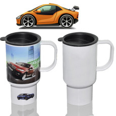 16 oz Foodgrade Polymer Sublimation Travel Mug sublimation blanks car mug with cover 36PCS/CTN
