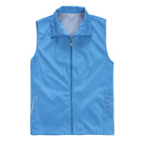 Customized Breathable And Waterproof advertising volunteer vest with zipper (10pcs / parcel)