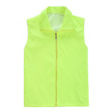 Customized Breathable And Waterproof advertising volunteer vest with zipper (10pcs / parcel)