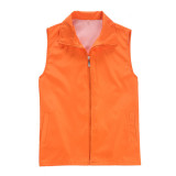 Customized Breathable And Waterproof advertising volunteer vest with zipper (10pcs / parcel)