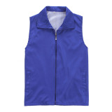 Customized Breathable And Waterproof advertising volunteer vest with zipper (10pcs / parcel)