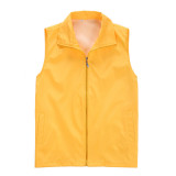 Customized Breathable And Waterproof advertising volunteer vest with zipper (10pcs / parcel)