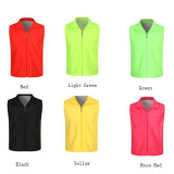 Customized Breathable And Waterproof advertising volunteer vest with zipper (10pcs / parcel)