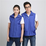 Customized Breathable And Waterproof advertising volunteer vest with zipper (10pcs / parcel)