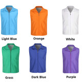 Customized Breathable And Waterproof advertising volunteer vest with zipper (10pcs / parcel)