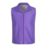 Customized Breathable And Waterproof advertising volunteer vest with zipper (10pcs / parcel)