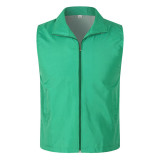 Customized Breathable And Waterproof advertising volunteer vest with zipper (10pcs / parcel)