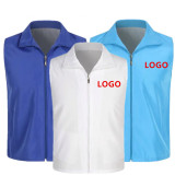 Customized Breathable And Waterproof advertising volunteer vest with zipper (10pcs / parcel)