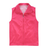 Customized Breathable And Waterproof advertising volunteer vest with zipper (10pcs / parcel)