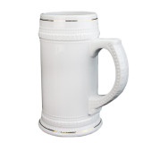 18PCS/CTN 22OZ Ceramic Sublimation  Coated Beer Mug With Golden Rim