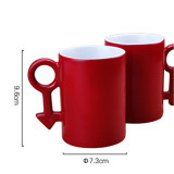 24PCS/CTN Red Glossy Black Sublimation  Coated Couple Mug